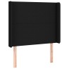 Tête de lit avec oreilles Noir 103x16x118/128 cm Tissu 623913623913