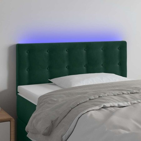 Tête de lit à LED Vert foncé 90x5x78/88 cm Velours 623914623914