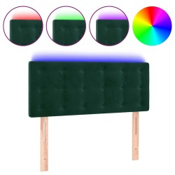 Tête de lit à LED Vert foncé 90x5x78/88 cm Velours 623914623914