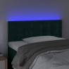 Tête de lit à LED Vert foncé 90x5x78/88 cm Velours 623914623914