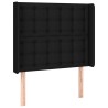 Tête de lit avec oreilles Noir 103x16x118/128 cm Tissu 623919623919
