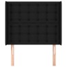 Tête de lit avec oreilles Noir 103x16x118/128 cm Tissu 623919623919