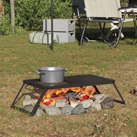 Gril de camping pliable Noir 31,5 x 26,5 x 4 cm Acier allié 623921623921
