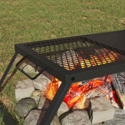 Gril de camping pliable Noir 31,5 x 26,5 x 4 cm Acier allié 623921623921