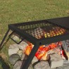 Gril de camping pliable Noir 31,5 x 26,5 x 4 cm Acier allié 623921623921