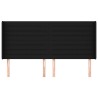 Tête de lit avec oreilles Noir 203x16x118/128 cm Tissu 623924623924