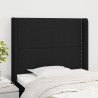 Tête de lit avec oreilles Noir 103x16x118/128 cm Tissu 623925623925