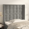 Tête de lit avec oreilles Gris clair 103x16x118/128 cm Velours 623928623928