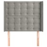 Tête de lit avec oreilles Gris clair 103x16x118/128 cm Velours 623928623928