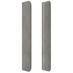 Tête de lit avec oreilles Gris clair 103x16x118/128 cm Velours 623928623928