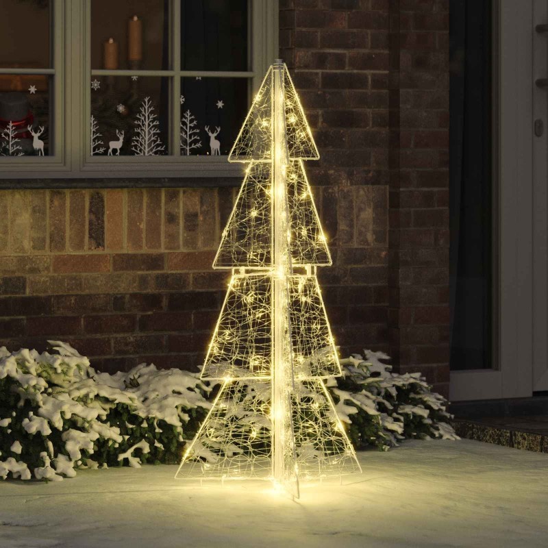 Sapin de Noël avec 100 LED Blanc chaud 120 cm Acrylique 623929623929