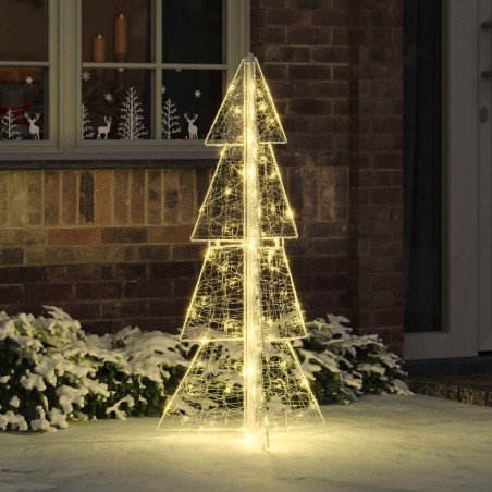 Sapin de Noël avec 100 LED Blanc chaud 120 cm Acrylique 623929623929