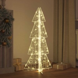 Sapin de Noël avec 100 LED Blanc chaud 120 cm Acrylique 623929623929