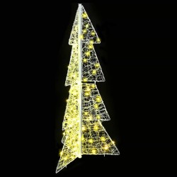 Sapin de Noël avec 100 LED Blanc chaud 120 cm Acrylique 623929623929