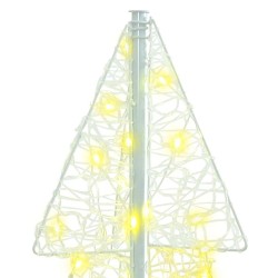 Sapin de Noël avec 100 LED Blanc chaud 120 cm Acrylique 623929623929