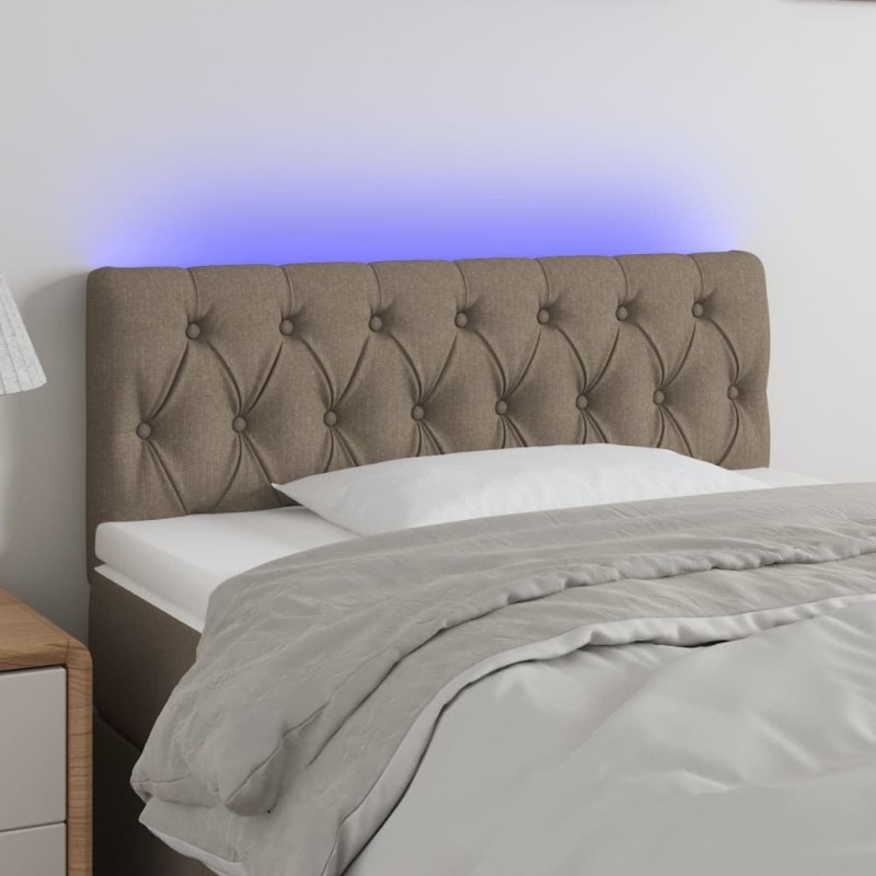 Tête de lit à LED Taupe 100x7x78/88 cm Tissu 623931623931