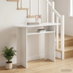 Table console Blanc 100 x 39,5 x 75 cm Bois d'ingénierie 623933623933