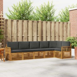 Ensemble de canapé d'angle 6 pcs Naturel et Anthracite 623934623934