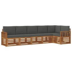 Ensemble de canapé d'angle 6 pcs Naturel et Anthracite 623934623934