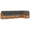 Ensemble de canapé d'angle 6 pcs Naturel et Anthracite 623934623934