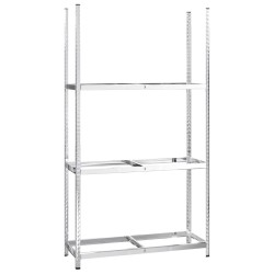 Porte-pneus à 3 niveaux 4 pcs Argenté 110x40x200 cm Acier 623936623936