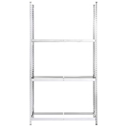 Porte-pneus à 3 niveaux 4 pcs Argenté 110x40x200 cm Acier 623936623936