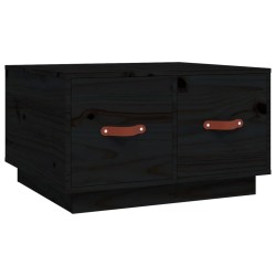 Table basse Noir 60x53x35 cm Bois massif de pin 623937623937
