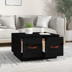 Table basse Noir 60x53x35 cm Bois massif de pin 623937623937