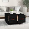 Table basse Noir 60x53x35 cm Bois massif de pin 623937623937