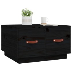 Table basse Noir 60x53x35 cm Bois massif de pin 623937623937