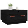 Table basse Noir 60x53x35 cm Bois massif de pin 623937623937