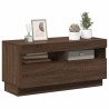 Meuble TV avec lumières LED chêne marron 80x35x40 cm 623939623939
