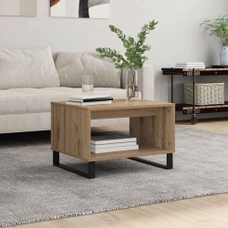 Table basse chêne artisanal 60 x 50 x 40 cm Bois d'ingénierie 623940623940