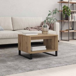Table basse chêne artisanal 60 x 50 x 40 cm Bois d'ingénierie 623940623940