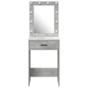 Table de Toilette Gris béton 50 x 41 x 135 cm Bois d'ingénierie 623941623941