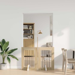 Porte de chien pliable avec supports 2 pcs Chêne Sonoma 623942623942