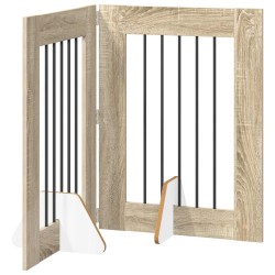 Porte de chien pliable avec supports 2 pcs Chêne Sonoma 623942623942
