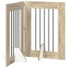 Porte de chien pliable avec supports 2 pcs Chêne Sonoma 623942623942