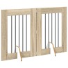 Porte de chien pliable avec supports 2 pcs Chêne Sonoma 623942623942
