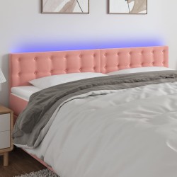 Tête de lit à LED Rose 200x5x78/88 cm Velours 623944623944