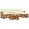Ensemble de canapés d'extérieur 6 pcs Naturel et Crème 623945623945
