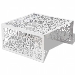 Table basse argentée Design géométrique Aluminium  623949623949