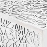 Table basse argentée Design géométrique Aluminium  623949623949