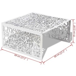 Table basse argentée Design géométrique Aluminium  623949623949