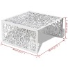 Table basse argentée Design géométrique Aluminium  623949623949