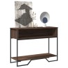 Table console chêne marron 100x35x74,5 cm bois d'ingénierie 623952623952