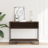 Table console chêne marron 100x35x74,5 cm bois d'ingénierie 623952623952