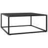 Table basse Noir avec verre noir 80x80x35 cm 623953623953
