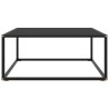 Table basse Noir avec verre noir 80x80x35 cm 623953623953
