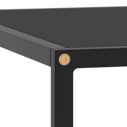 Table basse Noir avec verre noir 80x80x35 cm 623953623953